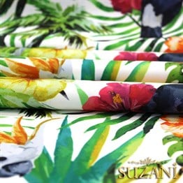 Papağan Tukan Desenli Kumaş