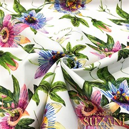 Passiflora Çiçeği Desenli Kumaş