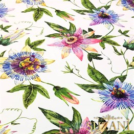 Passiflora Çiçeği Desenli Kumaş