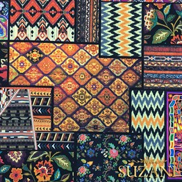 Patchwork Çift Rapor Desenli Kumaş