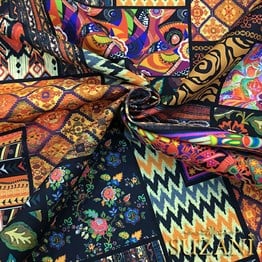 Patchwork Çift Rapor Desenli Kumaş