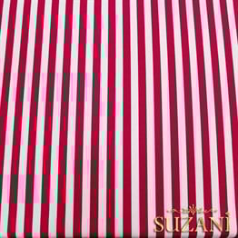 Fuşya İnce Çizgili Kumaş