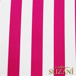 Fuşya Kalın Çizgili Kumaş