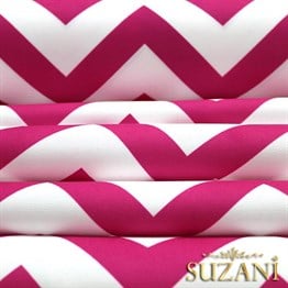 Fuşya Zigzag Desenli Kumaş
