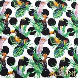 Puanlı Papağan Desenli Kumaş