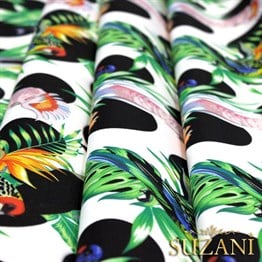 Puanlı Papağan Desenli Kumaş