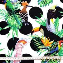 Puanlı Papağan Desenli Kumaş