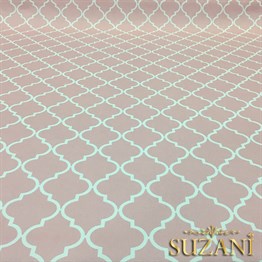 Pudra Pembe Moroccan Desenli Kumaş