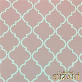 Pudra Pembe Moroccan Desenli Kumaş