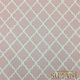 Pudra Pembe Moroccan Desenli Kumaş