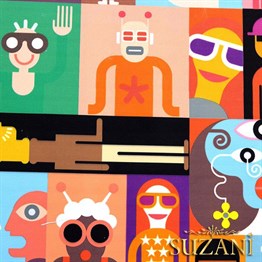 Robot Desenli Kumaş