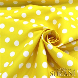 Sarı Büyük Puanlı Kumaş