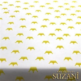 Sarı Taç Desenli Çocuk Kumaşı