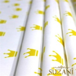 Sarı Taç Desenli Çocuk Kumaşı