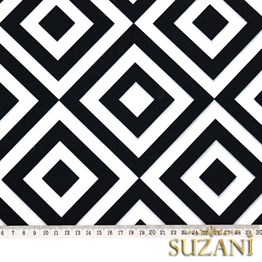 Siyah Beyaz İç içe Kareli Kumaş