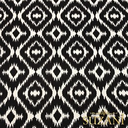 Siyah Beyaz İkat Kumaş