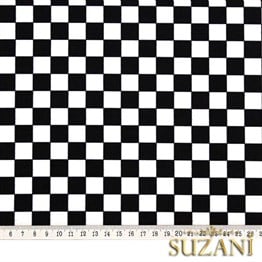 Siyah Beyaz Küçük Kareli Damalı Kumaş