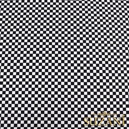 Siyah Beyaz Küçük Kareli Damalı Kumaş