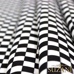 Siyah Beyaz Küçük Kareli Damalı Kumaş