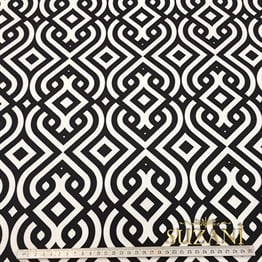 Siyah Beyaz Saray Geometrik Kumaş