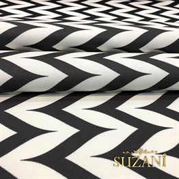 Siyah Beyaz Yan Zigzag Kumaş