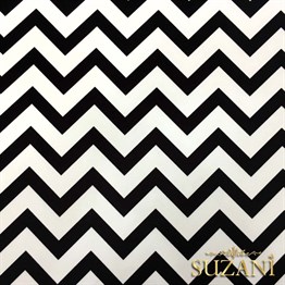 Siyah Beyaz Zigzag Döşemelik Kumaş