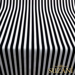 Siyah İnce Çizgili Kumaş