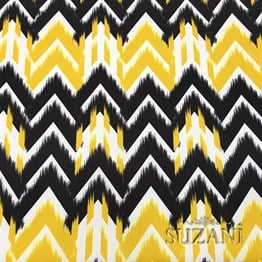 Siyah Sarı Oklar Desenli Kumaş