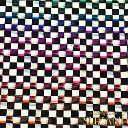 Suluboya Efektli Kareli Kumaş