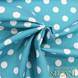 Turkuaz Büyük Puanlı Kumaş