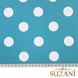 Turkuaz Büyük Puanlı Kumaş