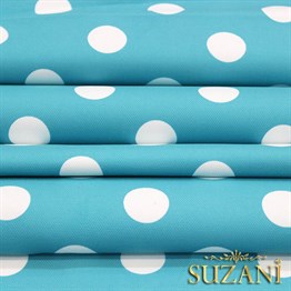 Turkuaz Büyük Puanlı Kumaş