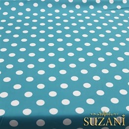 Turkuaz Büyük Puanlı Kumaş