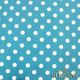 Turkuaz Büyük Puanlı Kumaş