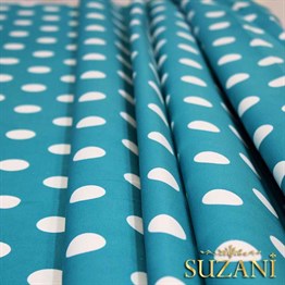 Turkuaz Küçük Puanlı Kumaş