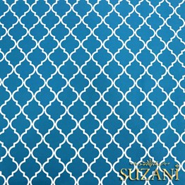 Turkuaz Moroccan Desenli Kumaş