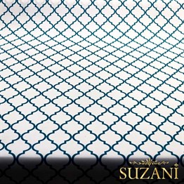 Turkuaz Moroccan Desenli Kumaş