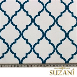 Turkuaz Moroccan Desenli Kumaş