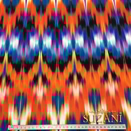 Turuncu Mavi İkat Kumaş