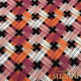 Turuncu Pembe İkat Kumaş