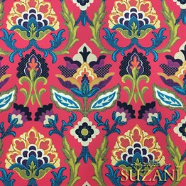 Yanık Turuncu Üzeri Goblen Desenli Kumaş