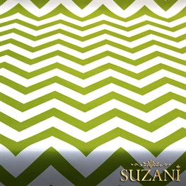 Yeşil Zigzag Desenli Kumaş