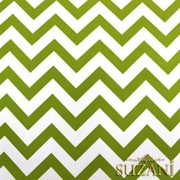 Yeşil Zigzag Desenli Kumaş