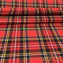 Yılbaşı Ekose Desenli Kumaş