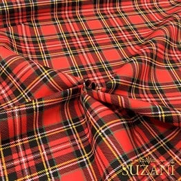 Yılbaşı Ekose Desenli Kumaş