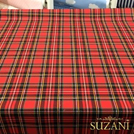 Yılbaşı Ekose Desenli Kumaş