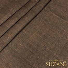 Acı Kahve Keten Görünümlü Dijital Baskılı Kumaş