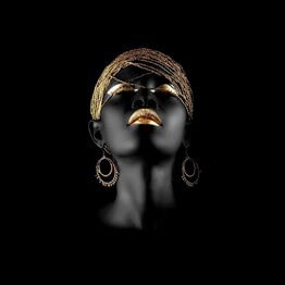 Afrikalı Kadın 70x70cm Pano Baskılı Kumaş