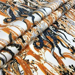 Ahtapot Desenli Kumaş