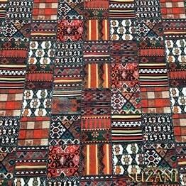Anadolu Etnik Kilim Desenli Kumaş